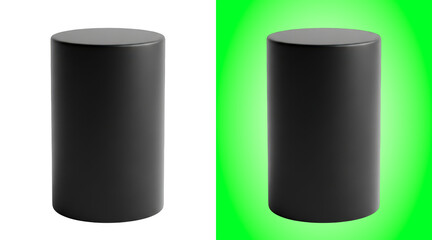 Fototapeta premium Minimalist gray cylindrical shapes 3D rendering