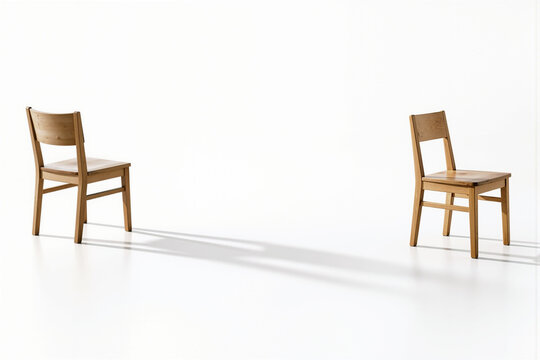 Two Empty Wooden Chairs at a Distance &ndash; Faith, Reconciliation and Dialogue