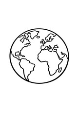 Obraz premium Global map in a circular perspective.