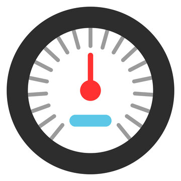 Speedometer color icon. Car control panel gauge