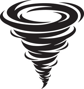 tornado and hurricane storm silhouette design vector illustration