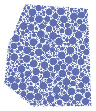 Vatican City vector map with packed blue circles
