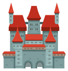 Obraz premium Old castle. Medieval architecture. Vintage stone building