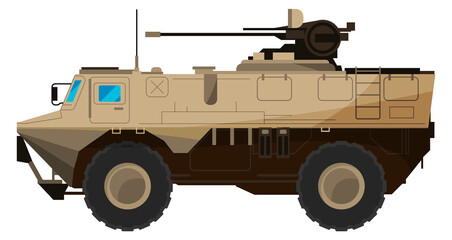 Obraz premium Armored war vehicle. Battle force infantry transport