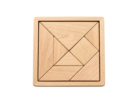 Wooden Tangram Puzzle Square