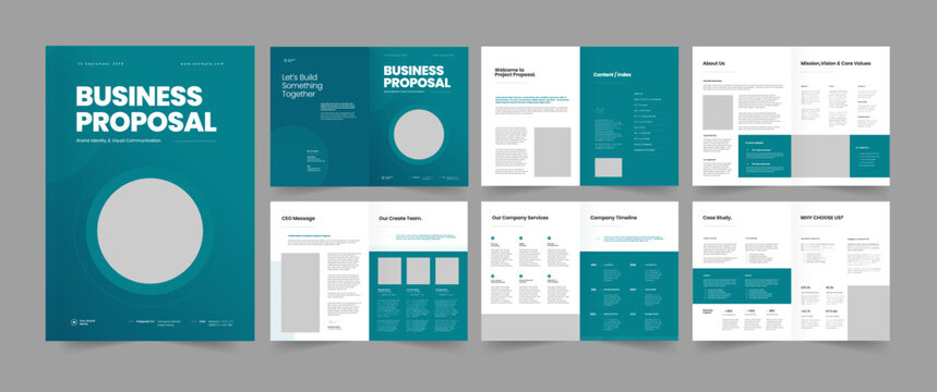  Business Proposal Template, Company Proposal Layout Design