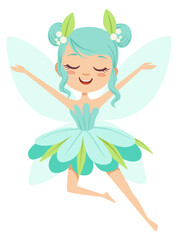 Obraz premium Flying fairy girl. Magic fantasy creature character