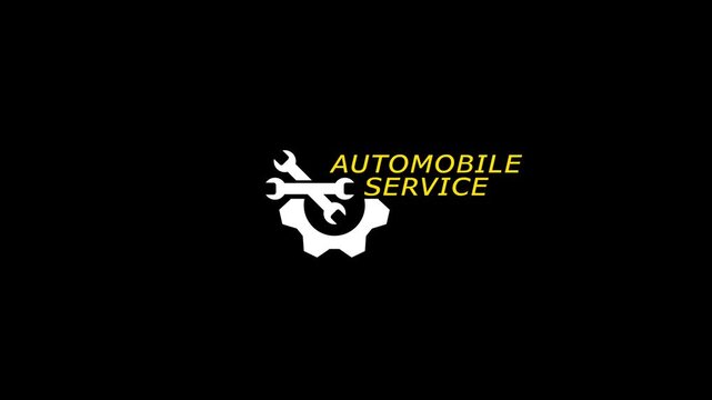automobile service icon animation. vehicle repair icon