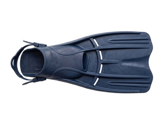 Single Blue Rubber Swim Fin Isolated © Frodo