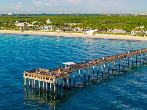 Aerial photo Dania Beach fishing pier 2026