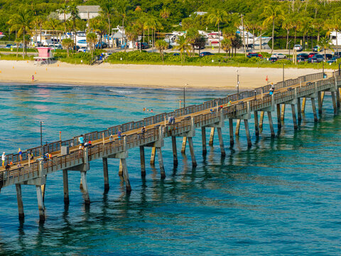 Aerial photo Dania Beach fishing pier 2026
