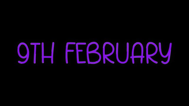 9th February Neon Glow Background