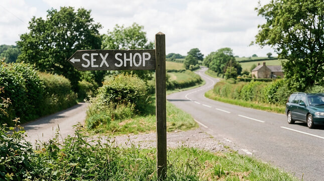 Country Road Sign Points To Unexpected Destination