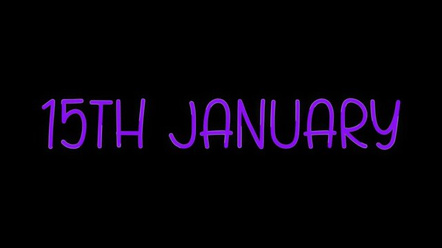 15th January Neon Glow Background