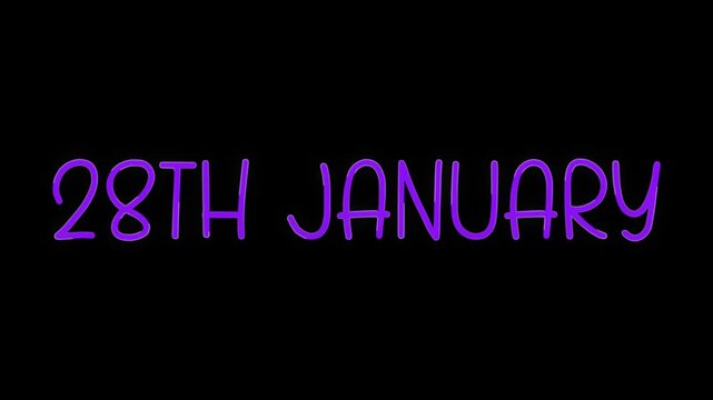 28th January Neon Glow Background