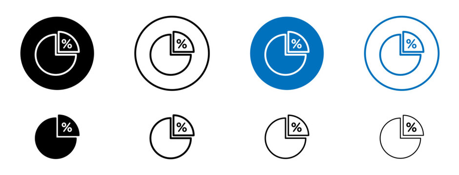Ratio icon flat outline in black