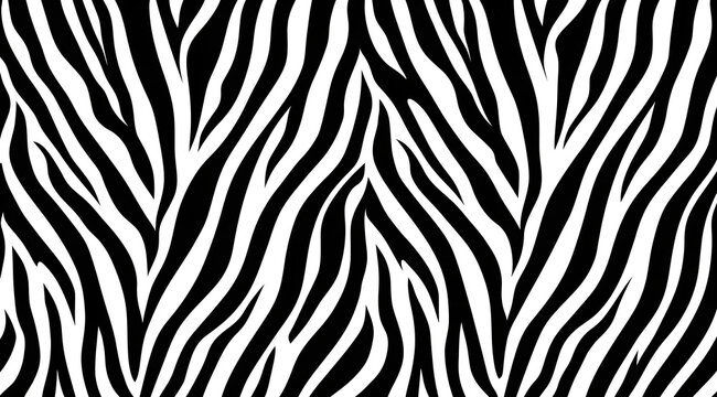Zebra-striped pattern in black and white, seamless
