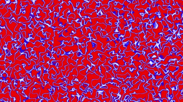 Abstract Red and Blue Organic Line Pattern Background