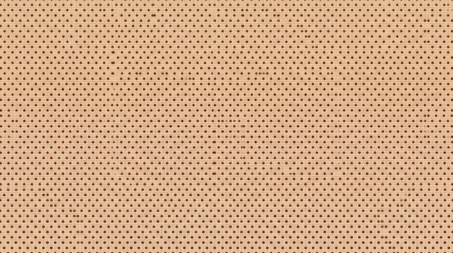 Seamless perforated beige leather texture pattern background