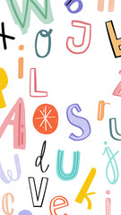 Alphabet png doodle typography font design space © Rawpixel.com