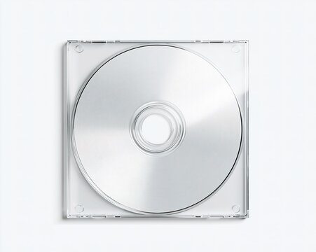 Blank CD Disc in Clear Case, Ready for Recording
