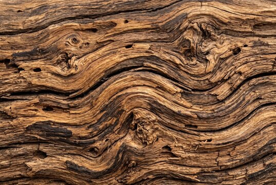 Detailed close-up of textured wooden surface with natural patterns  