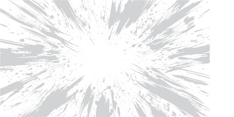 Fototapeta premium Explosion of white ink or paint, splattered radially from a central point, creating a dynamic and energetic abstract effect.