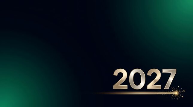 A futuristic and vibrant depiction of the year 2027 symbolizing hope and technological advancement, JPEG