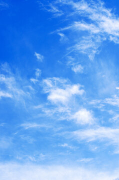 White clouds in blue sky