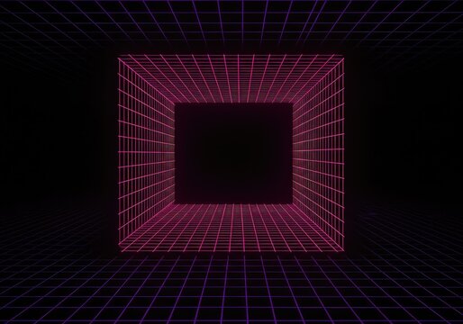Abstract grid pattern with a perfectly square void suggesting missing data or an expected element that vanished entirely ,expectation ,error ,background