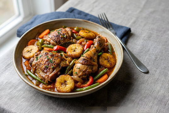 Cameroonian Poulet DG Chicken and Plantains
