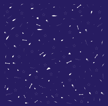 Dark blue abstract background with white sparkling dots and star dust