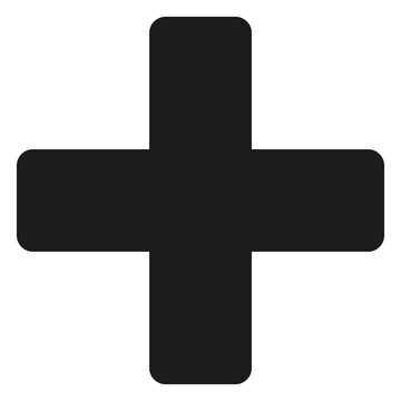 Health cross png icon sticker, plus sign, transparent background