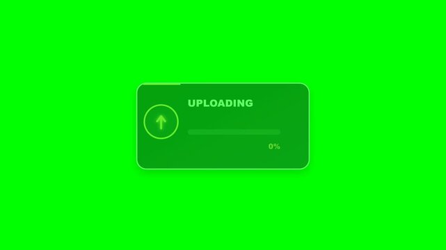 Uploading File Interface Overlay on Green Screen