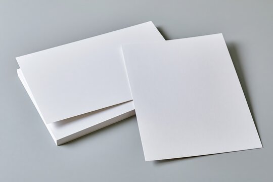 The Blank White Cards and Envelope Setup for Minimalist Stationery Mockup