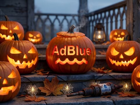 Halloween Pumpkin Illuminating AdBlue Warning Light