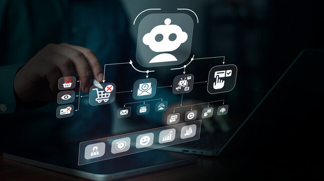 ai automation to recover lost sales, buyer retension, automatic proptional emails and offer sending, customer support and faqs and inquiries and solution of problems and convert sales