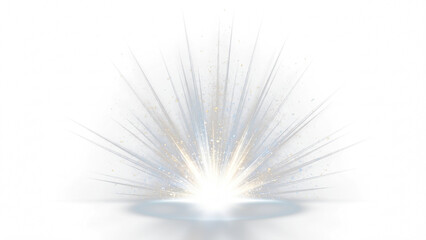 Fototapeta premium Brilliant light burst with sparkling particles isolated on transparent