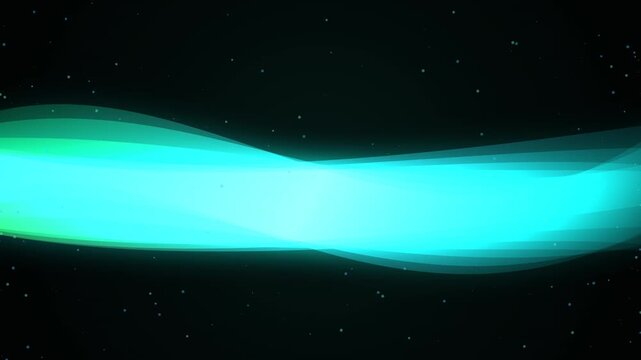 Abstract glowing blue light beam on dark background