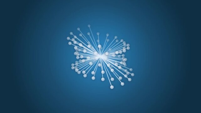Abstract connection network with glowing nodes and lines