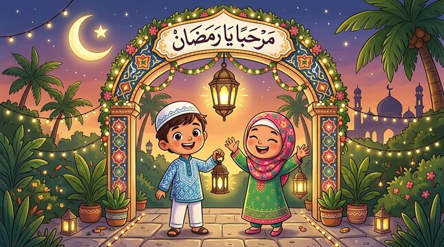 Elegant Islamic Geometric Background with Golden Arabesque Pattern and Luxury Ramadan Design