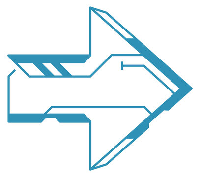 Futuristic ui arrow hud game cursor