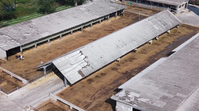 Aerial View Old Dairy Farm