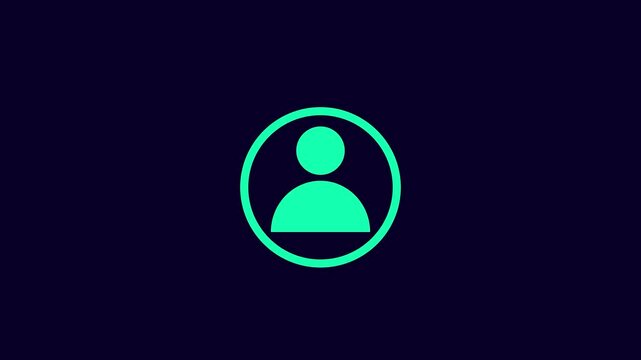 Animated user profile icon for digital interface