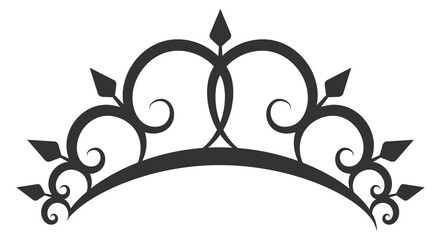Obraz premium Decorative crown element. Beautiful vintage black tiara