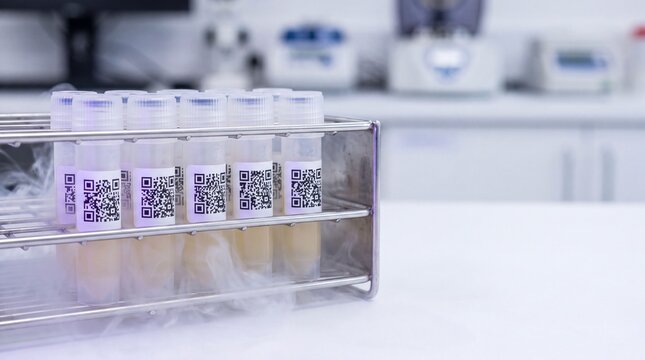 Liquid Biopsy ctDNA Frozen Plasma Cryovials in Biobank Cold Vapor