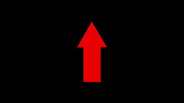 red right arrow icon symbol for direction indicator, navigation, and web pointer 4k animation.
