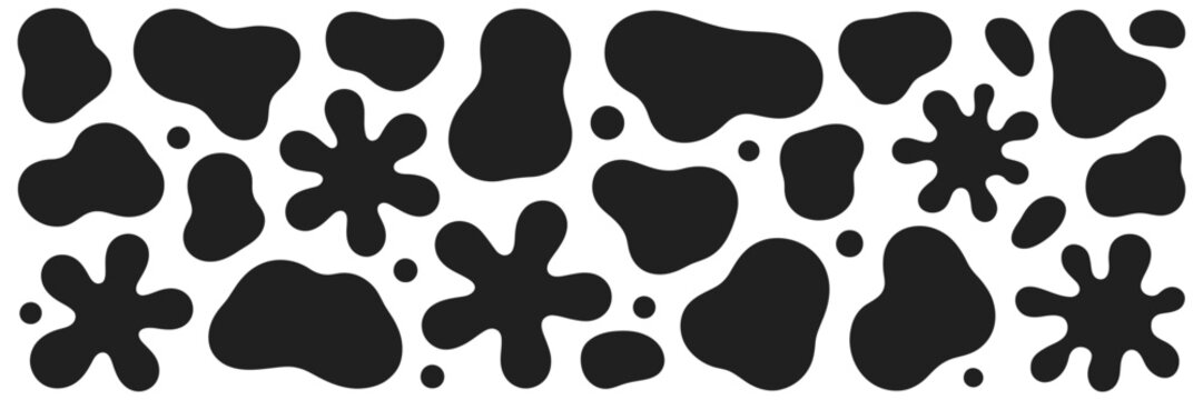 abstract organic blob shapes with liquid amoeba forms for modern contemporary design