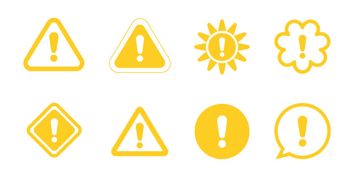 Exclamation mark chat bubble icon vector illustration for alert notifications, warning messages, safety caution, communication, and interface design elements