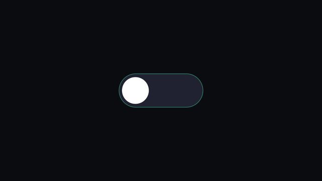 Minimalist ui toggle switch animation: on and off interaction for mobile app and web interface